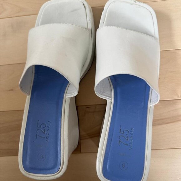 725 Originals White Platform Sandals – Chunky 2000s Slides Size 8 - Picture 4 of 7